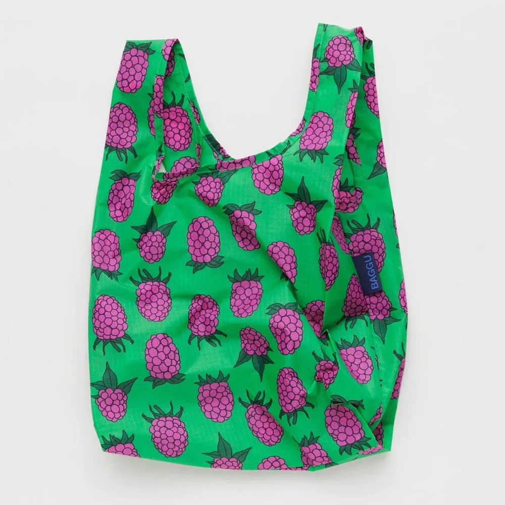 Green Raspberry Baggu Reusable Bag - Picture 2 of 6